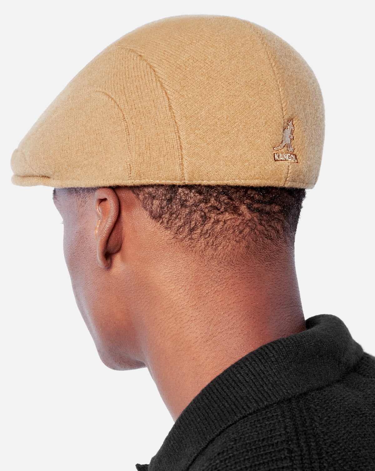 Kangol Wool 507 flat cap in camel, view 3