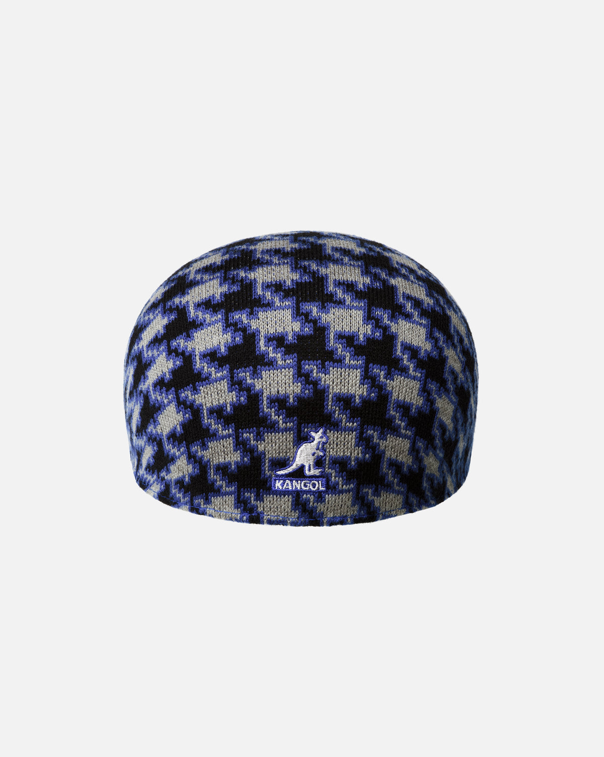Kangol Houndstooth 507 flat cap in blue houndstooth, view 2