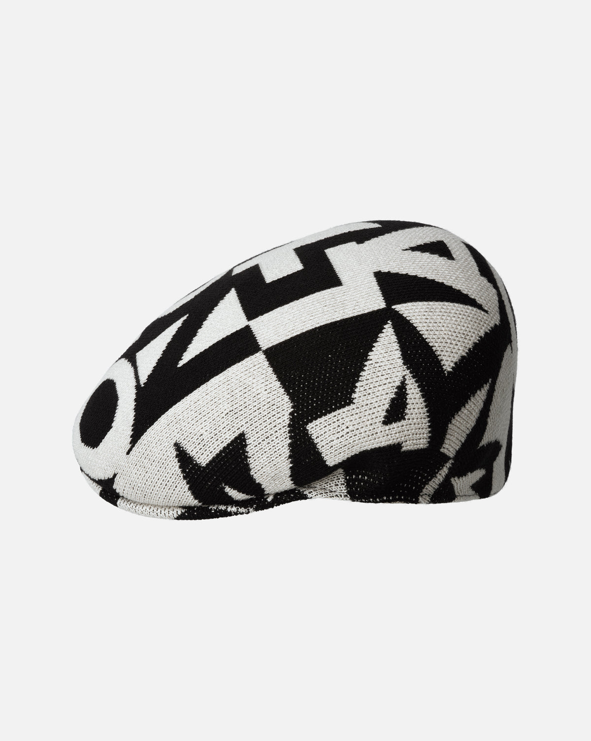 Kangol Superfan 504 patterned flat cap in black
