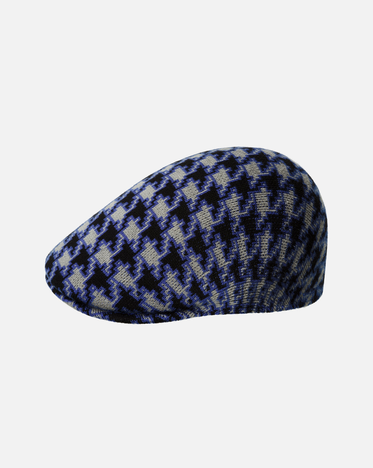 Kangol Houndstooth 507 flat cap in blue houndstooth